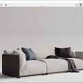 Modern Multiplayer Sofa 3d model