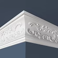 Different Crown Molding Corner Styles with Decorative Patterns for Interior Design 3d model