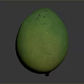 Fresh Vibrant Mango Fruit Featuring Green Yellow Red Skin On Dark Background