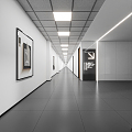 Modern aisle company aisle corridor display area aisle display office aisle enterprise corridor office building corridor 3d model