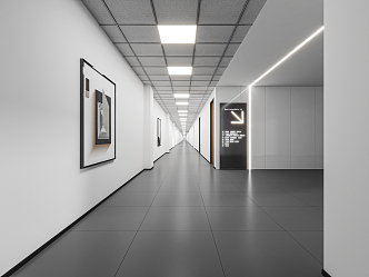 Modern aisle company aisle corridor display area aisle display office aisle enterprise corridor office building corridor 3d model