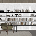 BB Italia JACK Modern Bookshelf Minimalist Bookshelf Display Rack 3d model