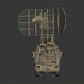 Tactical Military Mobile Radar Surveillance Vehicle With Elevated Antenna System