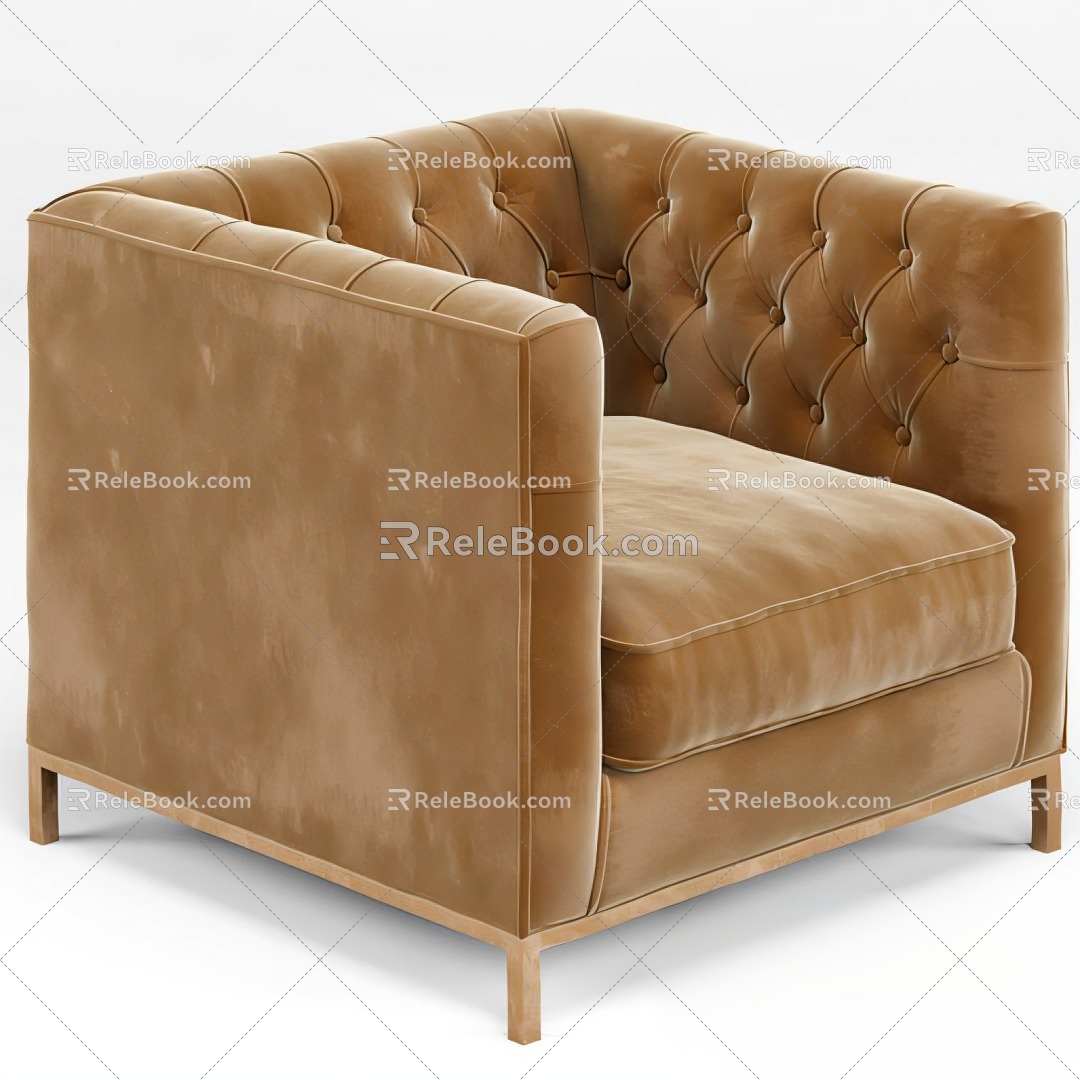 European-style single sofa 3d model