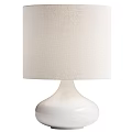 Modern Minimalist Table Lamp With White Fabric Lampshade And Ceramic Base 3d model