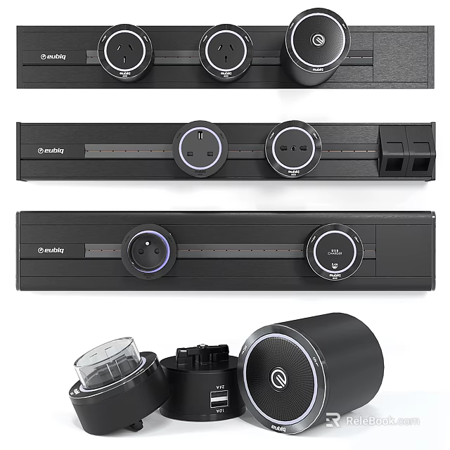 Smart Switch Panels With Modern Knob Controls And Styles 3d model 
