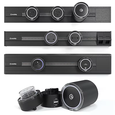 Smart Switch Panels With Modern Knob Controls And Styles 3d model