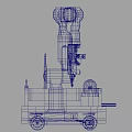 Advanced Industrial Robotic Arm with Blue Mobile Base and Control Panel for Automation
