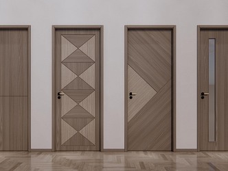 Modern swing door 3d model