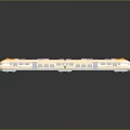 Modern Train Light Rail Subway High Speed Rail 3d model