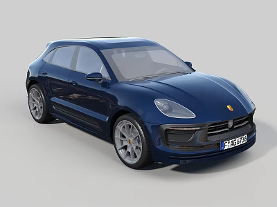 Porsche Dark Blue SUV With Modern Design And Sleek Exterior 3d model