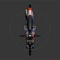Red Bull Off Road Motorcycle With Blue Red Yellow Body And Off Road Tires