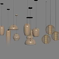 Natural Woven Rattan Pendant Lights with Various Shapes and Modern Design Styles