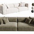 Modern sofa three-seat sofa living room sofa 3d model