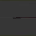 Red Rifle With Long Barrel And Curved Stock In Gray Background Simple Design