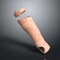 Pink Leather Leg Brace with Strap Design and Long Cylindrical Structure 3d model