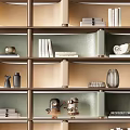 Modern Multi Tiered Bookshelf With Open Shelves Books Decorative Vases And Figurines