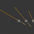 Three Orange Tower Cranes For Construction Industrial Machinery Use