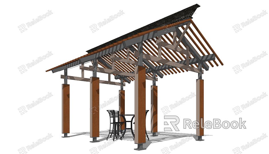 New Chinese style gallery landscape gallery model