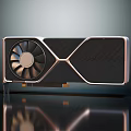 Modern High Performance Graphics Card With Cooling Fan And Sleek Design 3d model