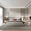 Modern Walk in Closet Interior with Built in Cabinets Hanging Rods and Storage Shelves