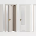 Modern folding door folding door combination 3d model