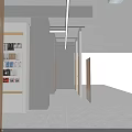 Modern PRHU Store Interior With Shelves Shoes Bags Green Chairs And Table