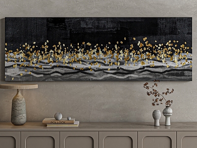 Wind abstract painting texture painting high-end art hanging painting square decorative painting model