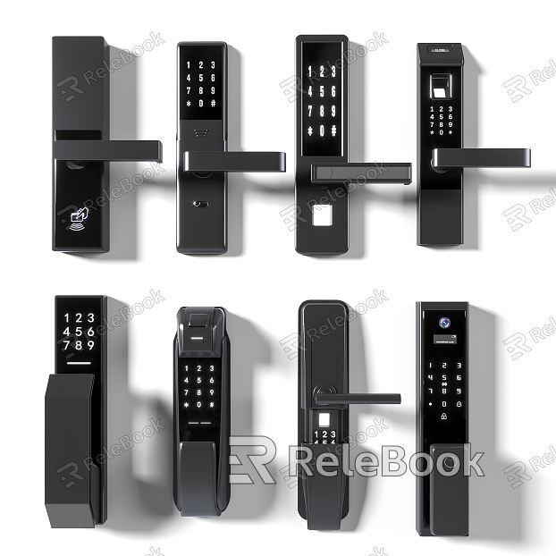 Modern smart door lock fingerprint lock model