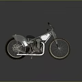 Vintage Motorcycle With Silver Body Black Seat Spoked Wheels And Metallic Finish On Reflective Surface
