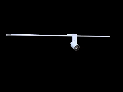 Sleek White Modern Track Light Furniture With Adjustable Head For Interior Use 3d model