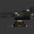 Turret Turntable Railgun Sci-fi Tower Defense Game Tower Defense Sci-fi Turret Game Turret Game Battery 3d model