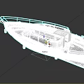 Sleek White Motorboat With Wooden Deck Cabin Seating Area And Modern Design