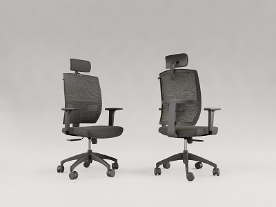 Office Chair Ergonomic Chair Computer Chair E-Sports Chair Swivel Chair with Pulley 3d model