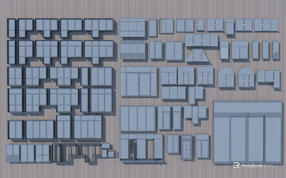 Various 3D Kitchen Cabinet Modules And Components For Design Projects 3d model 