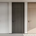Modern Hinged Doors With Different Color Finishes And Wooden Textures For Interior