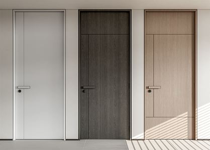 Modern swing door minimalist door 3d model