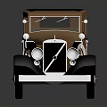 Vintage Brown And Black Sedan With White Wheel Rims Classic Design