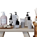 Bathroom ornaments toiletries cosmetics combination bathroom products toiletries 3d model