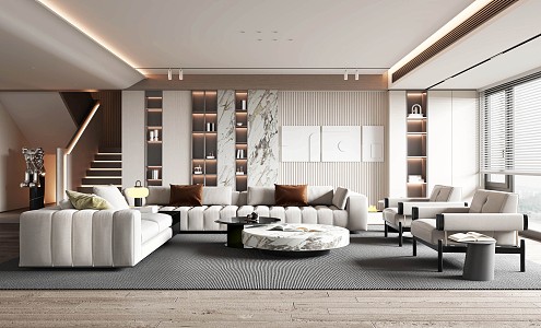 modern living room 3d model