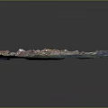 Colorful 3D Landscape Model With Mountains Rivers Green Areas And Detailed Landforms