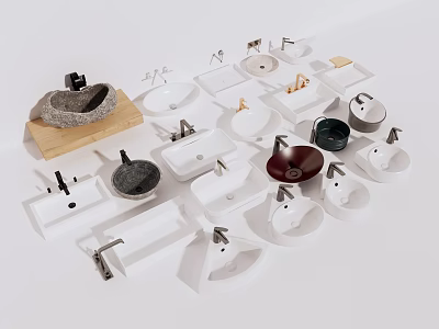 Washstand Washbasin Sanitary Ware Supplies Sanitary Ware Ornaments 3d model