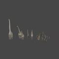 Dinosaur Game and Movie Characters Various Species Different Sizes 3d model