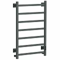 Gray Metal Bathroom Towel Rack With Multiple Bars For Hanging Towels