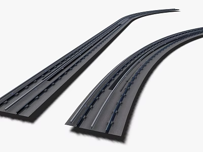 Smooth Curved Train Tracks Ideal for Model Railroad Layout Design and Decoration 3d model