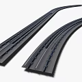 Smooth Curved Train Tracks Ideal for Model Railroad Layout Design and Decoration