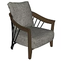 Minotti single sofa 3d model