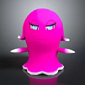Pink Cartoon Game Movie Character With Big Blue Eyes Long Eyelashes And Round Body Shape