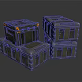 Stacked Green Military Style Crates With Reinforced Corners And Latches