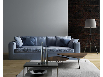 modern double sofa 3d model